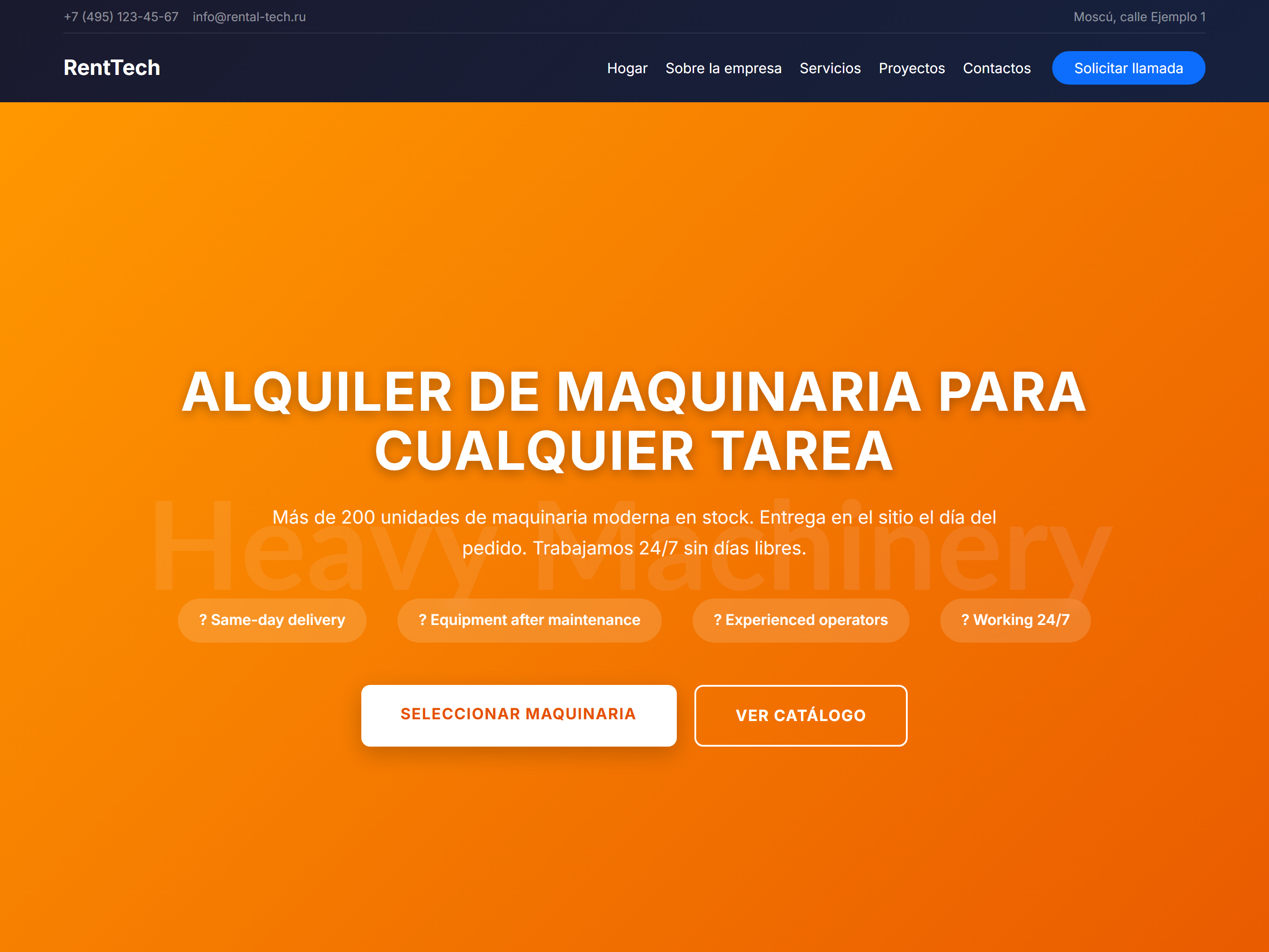 Alquiler de Maquinaria Pesada