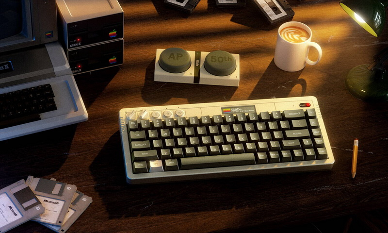 La mecánica retro-style de la teclado 8BitDo Retro 68 AP50 cuesta 500 dólares y está inspirada en el Apple II
