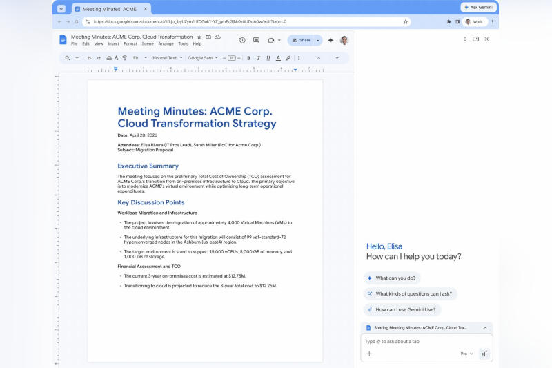 Google convirtió a Chrome en un navegador automático completo para el entorno de Workspace