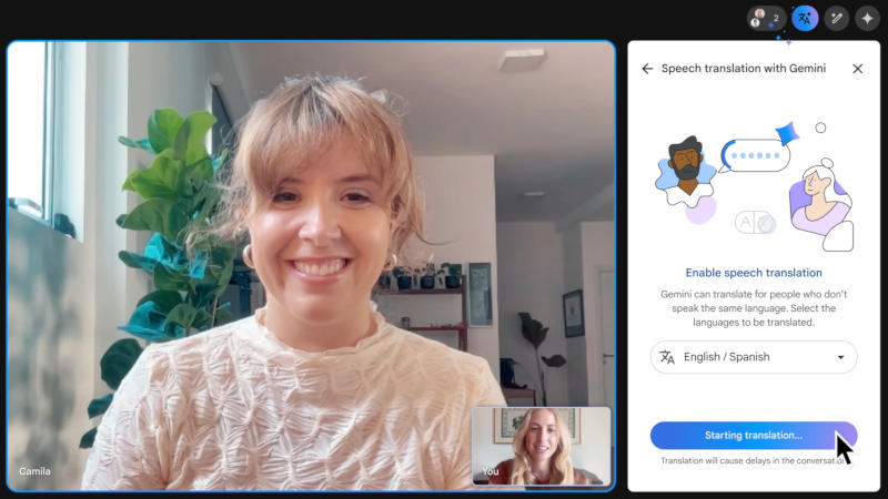 Google Meet ahora admite traducción de voz en vivo, pero el servicio es pagado