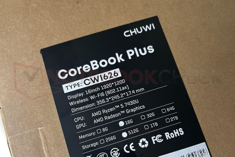 Chuwi ha sido descubierto nuevamente por cambiar los procesadores: en el portátil se instala un Ryzen débil comparado con las especificaciones anunciadas.