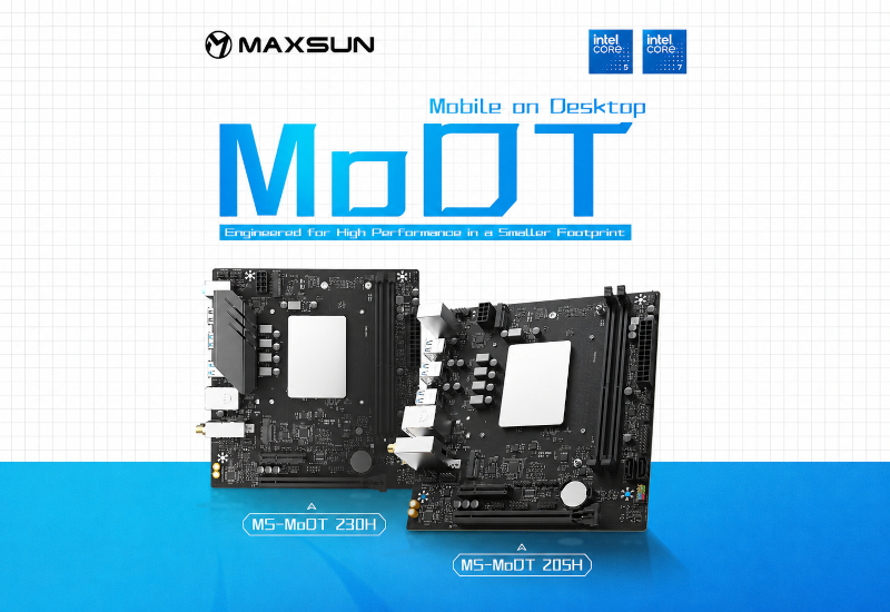 MaxSun presentó las placas actualizadas de MoDT con núcleos Raptor Lake Core 200H integrados.