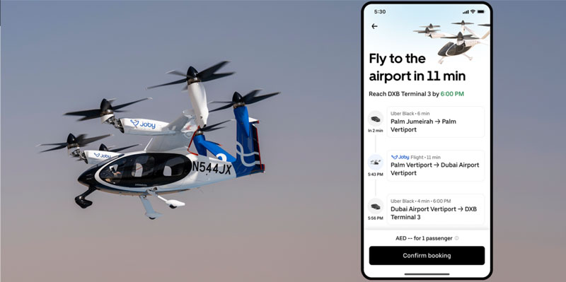 Uber despega: el aerotaxi Joby aparecerá en Dubái a través de la aplicación habitual