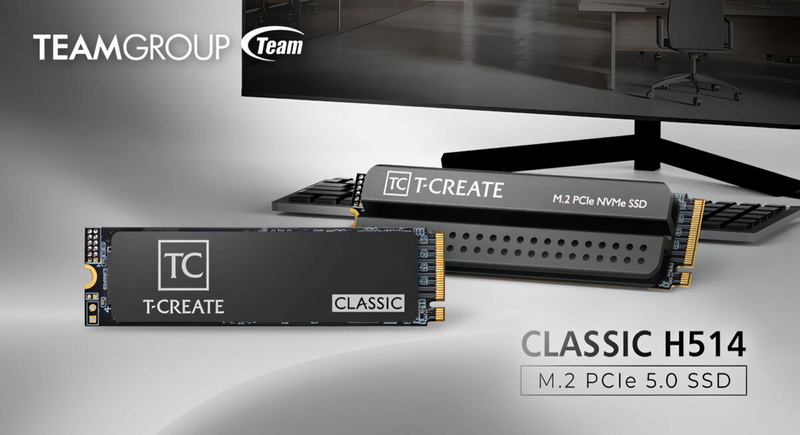 TeamGroup lanzó el SSD T‑Create Classic H514 PCIe 5.0, diseñado para cargas locales de IA: capacidad hasta 4 TB y velocidad de lectura de hasta 14 200 MB/s