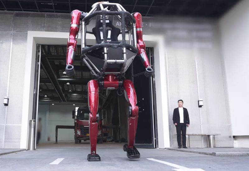 Unitree presentó un robot caminante de 500 kg con espacio interno para una persona