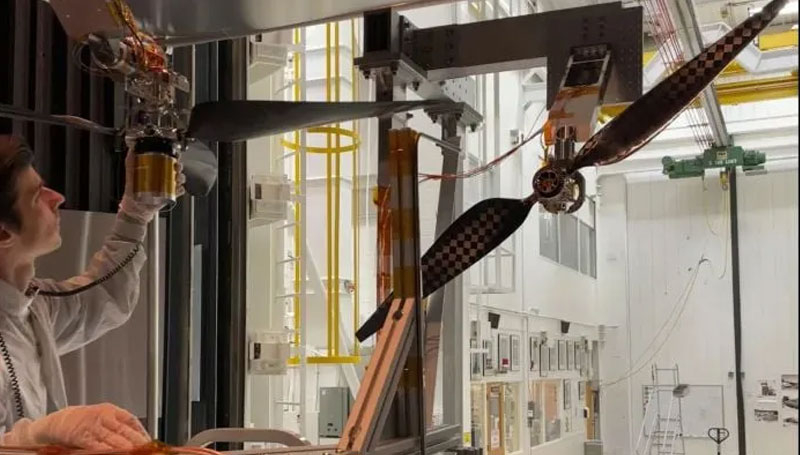 NASA realizó pruebas de las palas del futuro helicóptero marciano en un giro supersónico