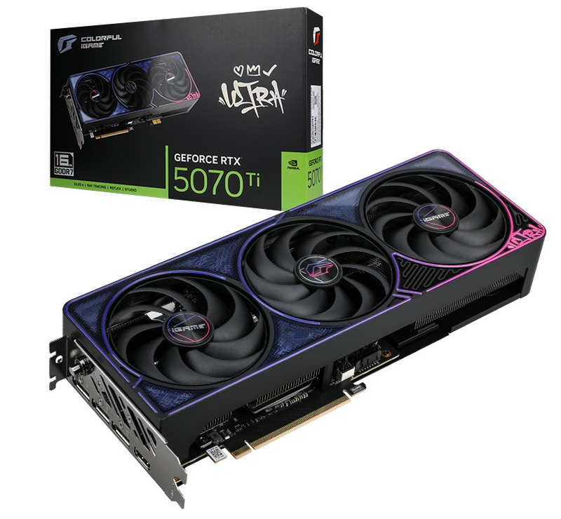 Colorful presentó la tarjeta gráfica iGame GeForce RTX 5070 Ti Ultra Z Black OC con conector de alimentación desmontable GC‑HPWR