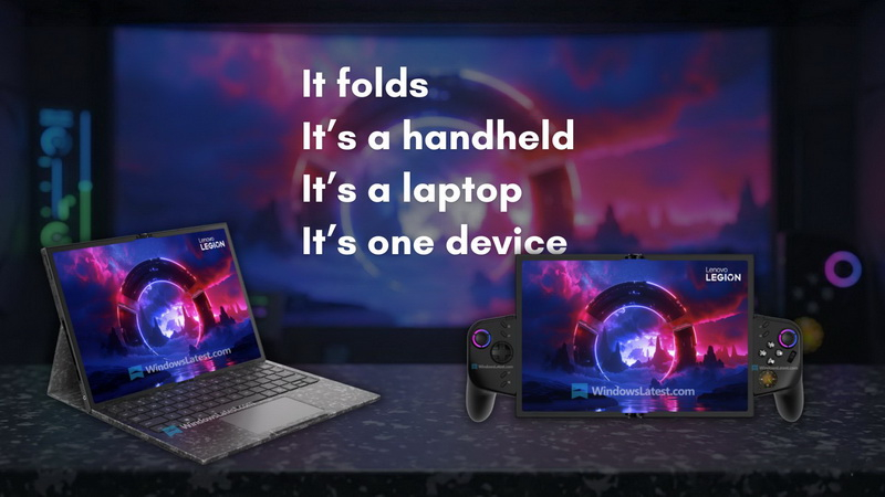 Lenovo presenta en el MWC 2026 una consola de juegos portátil conceptual Legion Go con pantalla flexible.