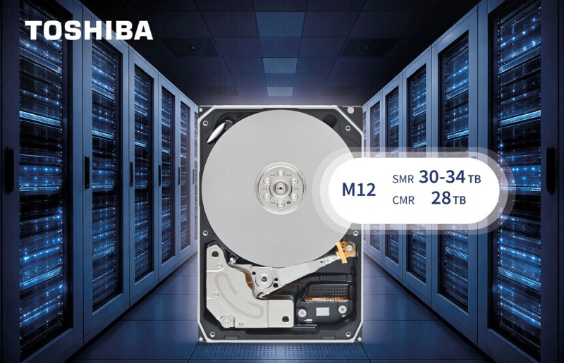 Toshiba inició las entregas de HDDs de 3,5 pulgadas con SMR y capacidades de entre 30 y 34 terabytes.
