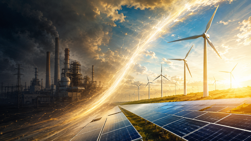 Las plantas solares y eólicas superaron por primera vez a las de gas en la producción de electricidad