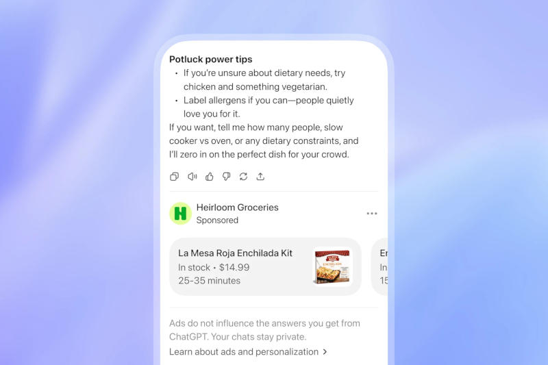 ChatGPT ahora muestra anuncios, pero no todos los verán de inmediato.