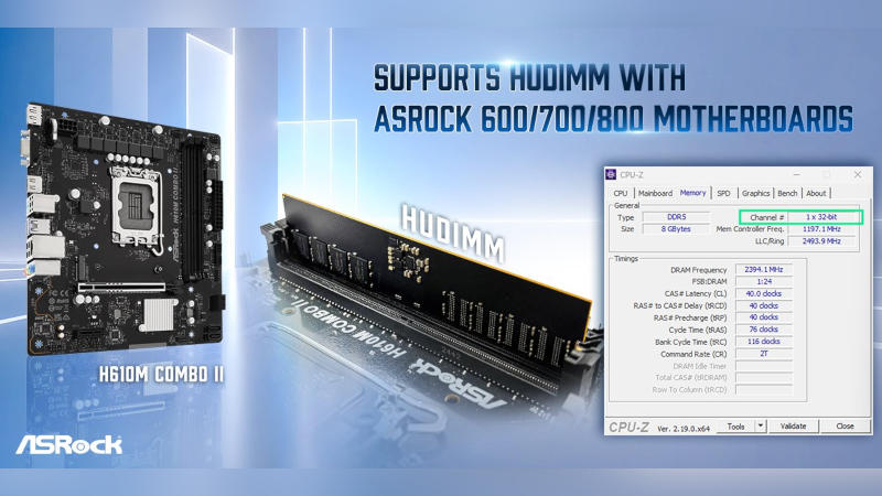 ASRock y TeamGroup crearon un tipo de módulos DDR5 económicos llamado HUDIMM para computadoras económicas
