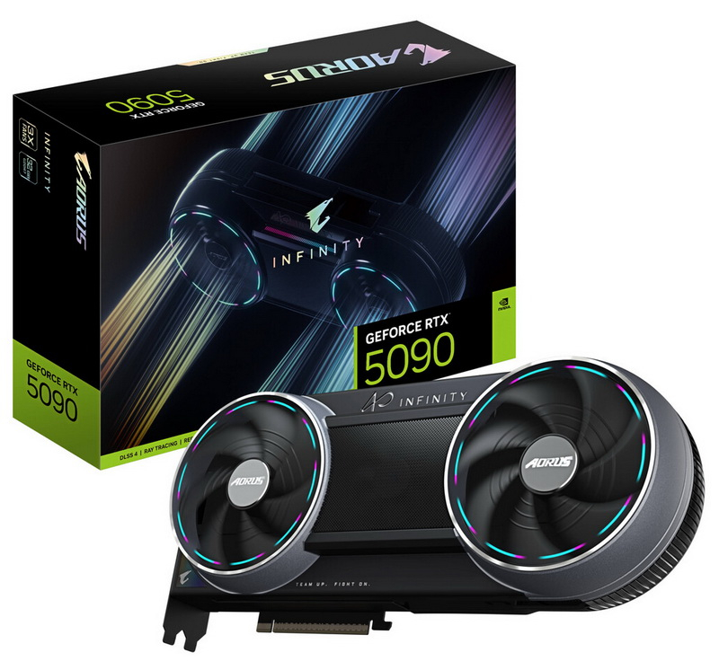 Gigabyte comenzó a vender la tarjeta Aorus GeForce RTX 5090 Infinity, que se distingue por su diseño no estándar y un ventilador oculto.