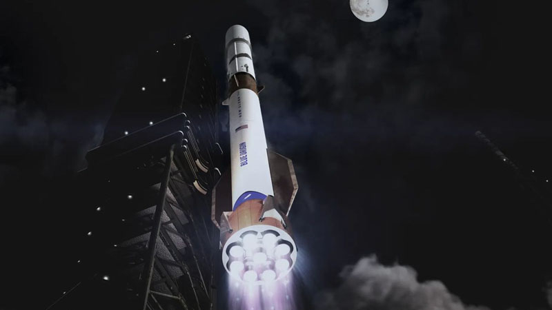 Blue Origin planea lanzar 100 cohetes pesados New Glenn cada año para superar a SpaceX.
