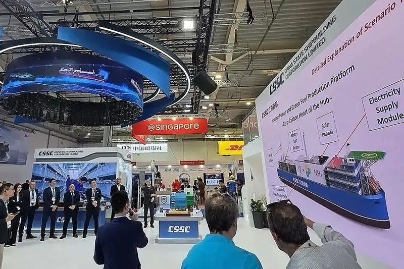 China ha creado una isla flotante con energía nuclear, turbinas eólicas y hidrógeno para el futuro del transporte marítimo