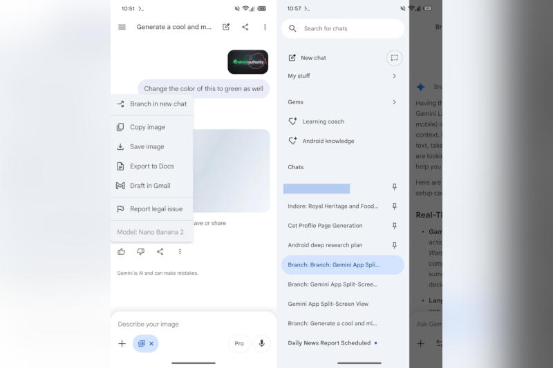 Google Gemini lanzará la separación de diálogos—como en ChatGPT