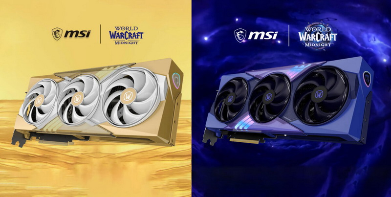 MSI presentó nuevas tarjetas GeForce RTX 5070 en versiones Light Edition y Void Edition, inspiradas en World of Warcraft: Midnight